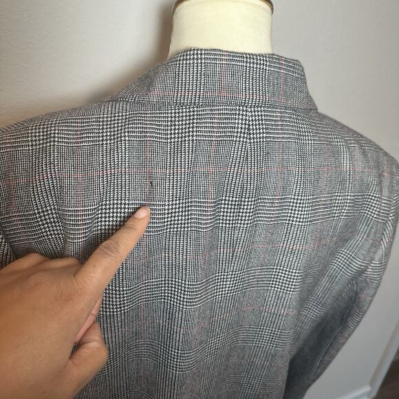 VTG Giorgio Houndstooth Plaid Wool Double Breasted Hi Waist Pants Suit Large 90s - Picture 13 of 16